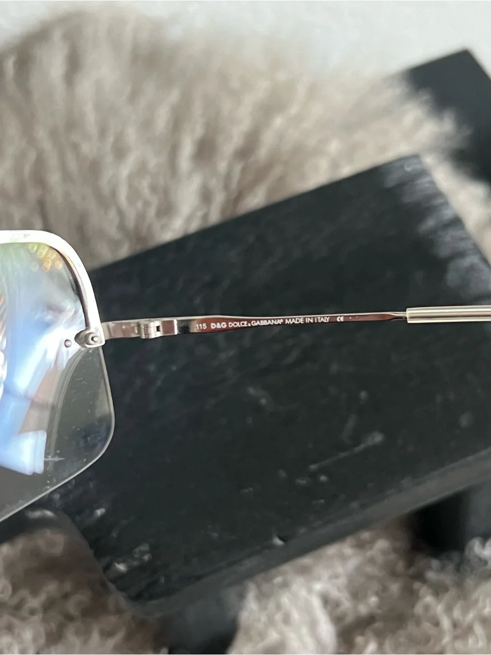Dolce & Gabbana Rimless Silver Sunglasses with Clear Lenses Style D & G 2111